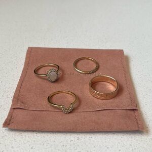 Leah Alexandra 14k Gold Vermeil Ring Set